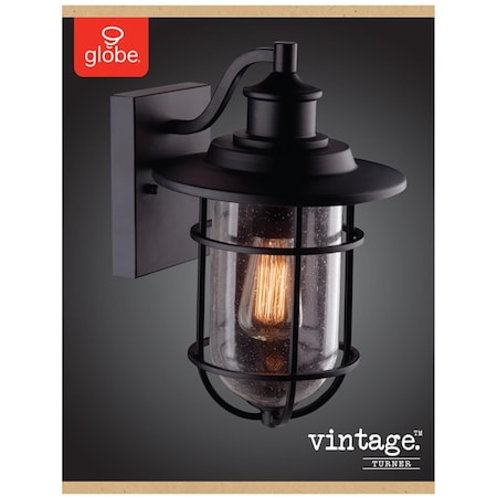 Globe Electric Vintage 1-Light Natural Black Turner Wall Sconce GL7467